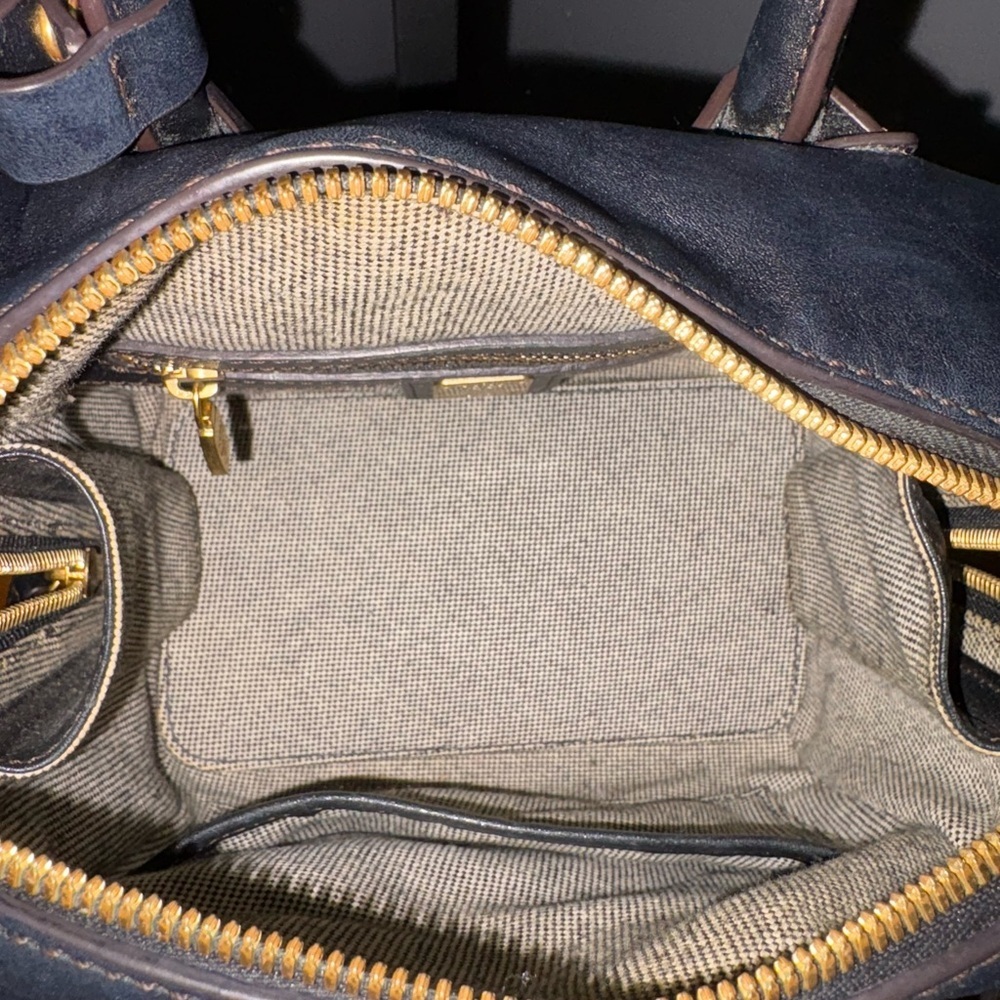 MCM Milano Mini Boston Bag - Black Leather with Gold accents - Picture 6 of 9